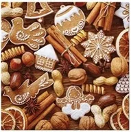 Folia, papier śniadaniowy, serwetki - Serwetki Pierniki 33x33cm 20szt - PAW - miniaturka - grafika 1