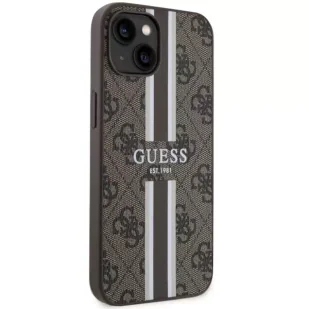 Etui Guess GUHMP14SP4RPSW do iPhone 14 6,1" brązowy/brown hardcase 4G Printed Stripes MagSafe - Etui i futerały do telefonów - miniaturka - grafika 6