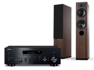 Zestawy stereo - Yamaha R-N600A (czarny) + Tesi 5 (mokka) - miniaturka - grafika 1