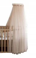 Pościel dla dzieci - Waldin Baldachim tiulowy do łóżeczka + stelaż na baldachim Beż - miniaturka - grafika 1