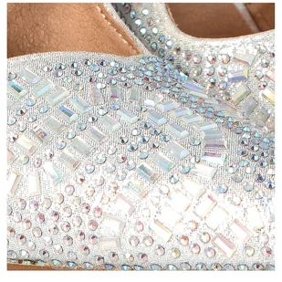 Błyszczące szpilki bez pięty - MENBUR 23446 SREBRE - Czółenka - miniaturka - grafika 10