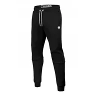 Odzież taktyczna i umundurowanie - Spodnie dresowe Pit Bull Oldschool Polly-Terry Small Logo - Czarne - miniaturka - grafika 1