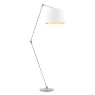Lampy stojące - LYSNE, lampa podłogowa MANILA, biały ze złotym wnętrzem - miniaturka - grafika 1
