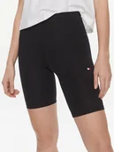 Spodenki damskie - Tommy Hilfiger Kolarki Essentials Hw Flag Fitted Short WW0WW41112 Granatowy Skinny Fit - miniaturka - grafika 1