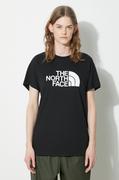 Koszulki sportowe damskie - The North Face t-shirt bawełniany W S/S Relaxed Easy Tee damski kolor czarny NF0A87N9JK31 - miniaturka - grafika 1