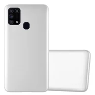 Etui i futerały do telefonów - Pokrowiec Do Samsung Galaxy M31 w METALLIC SREBRNY Etui TPU Silikon Obudowa Ochronny Case Cover Cadorabo - miniaturka - grafika 1