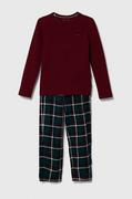 Piżamy dla dziewczynek - Tommy Hilfiger piżama dziecięca kolor czerwony wzorzysta - miniaturka - grafika 1