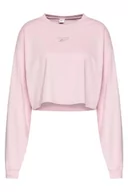 Bluzy damskie - Bluza damska Reebok CL Wide krótka różowa-M - miniaturka - grafika 1
