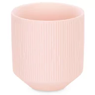 Świeczniki - Świecznik PASO kolor koralowy styl nowoczesny do wewnątrz ameliahome - CANDLEHOLDER/AH/PASO/PEACH/9X9,8 - miniaturka - grafika 1