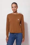 Koszulki i topy damskie - Koszulka z Długim Rękawem Carhartt Lightweight - miniaturka - grafika 1