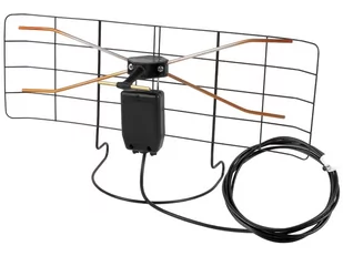 Antena DVB-T siatkowa pokojowa VHF/UHF z symetryzatorem, 4m kabla. (1LM) - Anteny TV - miniaturka - grafika 1