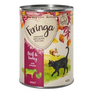 Edycja limitowana: Jesienne menu Feringa Classic Meat, wołowina i indyk z dynią 6 x 400 g - Mokra karma dla kotów - miniaturka - grafika 1