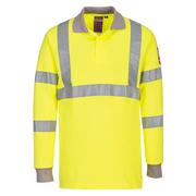 Odzież robocza - PORTWEST FR77 Koszulka Polo ostrzegawcza, trudnopalna i antystatyczna z długimi rękawami - miniaturka - grafika 1