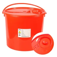 Meble i wyposażenie gabinetów medycznych - Pojemnik na odpady medyczne 20l czerwony Intergos 1szt - miniaturka - grafika 1