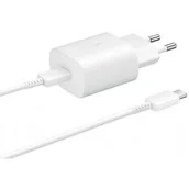 Ładowarki do telefonów - Samsung Ładowarka sieciowa z szybkim ładowaniem USB C 25W biała - miniaturka - grafika 1