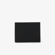 Portfele - Lacoste męski klasyczny portfel na 6 kart o fakturze drobnej piki - miniaturka - grafika 1