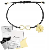 Bransoletki - Bransoletka Złota z Koniczyną Nieskończoność 925 Biżuteria Prezent GRAWER - miniaturka - grafika 1