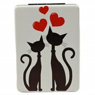 Lusterka do makijażu - Zakochane Koty Kieszonkowe Lusterko Kosmetyczne Do Torebki Różne Wzory - miniaturka - grafika 1