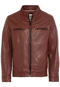 Kurtki męskie - camel active Kurtka męska skórzana, koniak, 48 - miniaturka - grafika 1