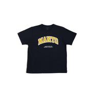 Koszulki sportowe męskie - MANTO T-Shirt Koszulka Varsity Oversize Czarna - miniaturka - grafika 1