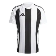 Koszulki sportowe męskie - Męska Koszulka z krótkim rękawem ADIDAS STRIPED 24 JSY IW2143 – Biały - miniaturka - grafika 1