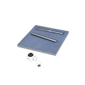 Brodziki prysznicowe - Brodzik Podpłytkowy Esco-Line 90X90X5/12 Stabilsound Metalowy Odpływ Z Uszczelnioną Płytą Stabilsound 10St.4S4-9090 - miniaturka - grafika 1