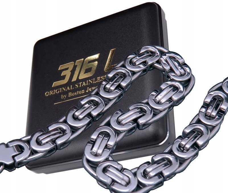 Srebrna Bransoleta Bransoletka Męska Prawdziwa Stal Chirurgiczna Oryginał