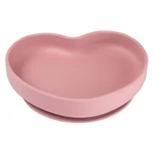 Miseczki i talerzyki dla dzieci - Canpol babies silikonowy talerz z przyssawką Serce - miniaturka - grafika 1