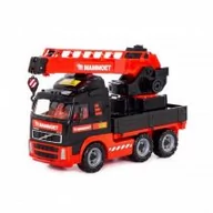Samochody i pojazdy dla dzieci - Polesie 56979 MAMMOET Volvo - dźwig w siatce - miniaturka - grafika 1