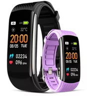 Smartband - Giewont Fit&GO Duo GW200-8 - Black + Pasek Touch of Lavender - miniaturka - grafika 1
