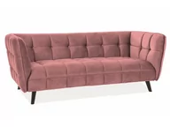 Sofy i kanapy - Signal Sofa w kolorze róż antyczny tap. BLUVEL 52 CASTELLO 3 VELVET, nogi wenge - miniaturka - grafika 1