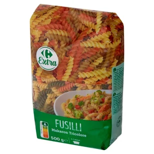 Carrefour Extra Makaron Tricolore fusili 500 g - Makaron - miniaturka - grafika 1