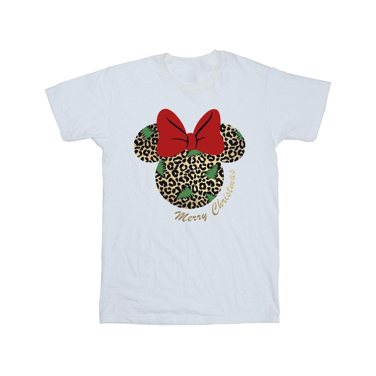 Disney Męska Koszulka Świąteczna W Panterkę Myszka Minnie (3XL / Ciepły Biały)