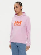 Bluzy damskie - Helly Hansen Bluza Logo 2.0 34460 Różowy Regular Fit - miniaturka - grafika 1