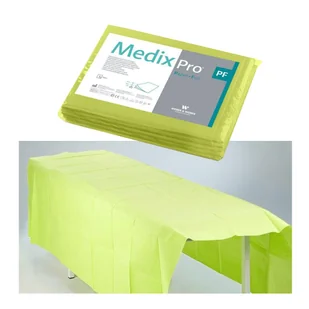 Prześcieradło jednorazowe 150cm x 210cm limonkowe podfoliowane 54g MedixPro 5szt - Kosmetyczne akcesoria jednorazowe - miniaturka - grafika 1
