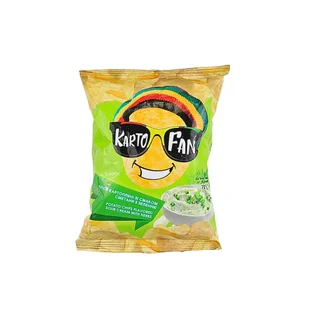 Chipsy ziemniaczane o smaku śmietany i żieleni "KartoFAN" 70g - Chipsy - miniaturka - grafika 1
