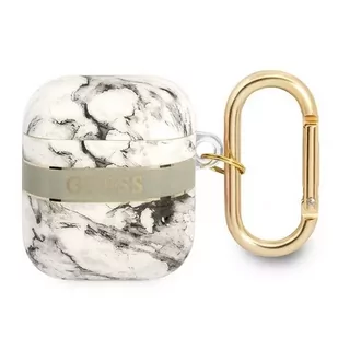 Guess GUA2HCHMAG AirPods cover szary/grey Marble Strap Collection - Akcesoria do słuchawek - miniaturka - grafika 1