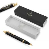 Zestawy piśmiennicze - Długopis Parker IM Black GT z grawerem - miniaturka - grafika 1