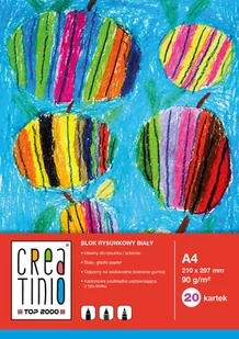 TOP-2000 CREATINIO BLOK RYSUNKOWY BIAŁY A4 20K 90G wszystko dla domu i biura! 400079845 - Szkolne artykuły papiernicze - miniaturka - grafika 1