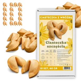 Chińskie Ciasteczka z Wróżbą dla gości Ciasteczka Szczęścia klasyczne 10szt - Pieczywo chrupkie - miniaturka - grafika 1