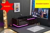Wanny z hydromasażem - Czarna Wanna z hydromasażem EB-869 prostokątna 180cmx88cmx65cm MASAŻ DŁONI HIT! - miniaturka - grafika 1