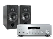 Zestawy stereo - Yamaha R-N600A (srebrny) + Tesi 261 (czarny) - miniaturka - grafika 1