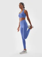 Legginsy - Legginsy treningowe bezszwowe z wysokim stanem 4F 4FWAW24TFTIF278-31S Granatowy - miniaturka - grafika 1