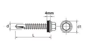 Essve WKRĘT SAMOWIERTNY IMPAX Z EPDM #3.5MM RAL8017 4.8*19MM 635208017*19 [6688922] - Wkręty - miniaturka - grafika 1