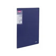 Teczki i skoroszyty - Teczka A4 z 20 koszulkami Clear Book prążki Patio PT-PAT1132/01-80934 PT-PAT1132/08-80972, Kolor: Niebieski - miniaturka - grafika 1