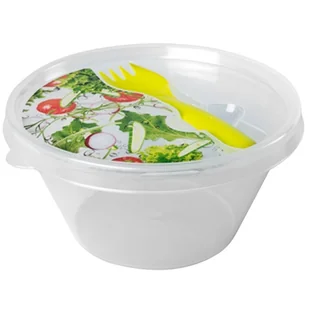 Tadar HEGA LUNCH BOX Z WIDELCEM 14 CM TRANSPARENTNY ZIELONY TWORZYWO SZTUCZNE 8429429164063 - Pojemniki kuchenne - miniaturka - grafika 1