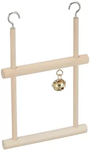 Trixie Holz Swinging Trapeze Mit Zwei Glocken, 12 X 20 Cm, 4 Stück - Klatki i wyposażenie dla ptaków - miniaturka - grafika 1