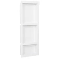 Akcesoria do armatury i ceramiki - Wnęka prysznicowa z 3 półkami, biała matowa, 41x99x9 cm 151399 VIDAXL - miniaturka - grafika 1