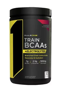 Rule One - Train BCAAs + Electrolytes, Fruit Punch, Proszek, 450g - Aminokwasy - miniaturka - grafika 1
