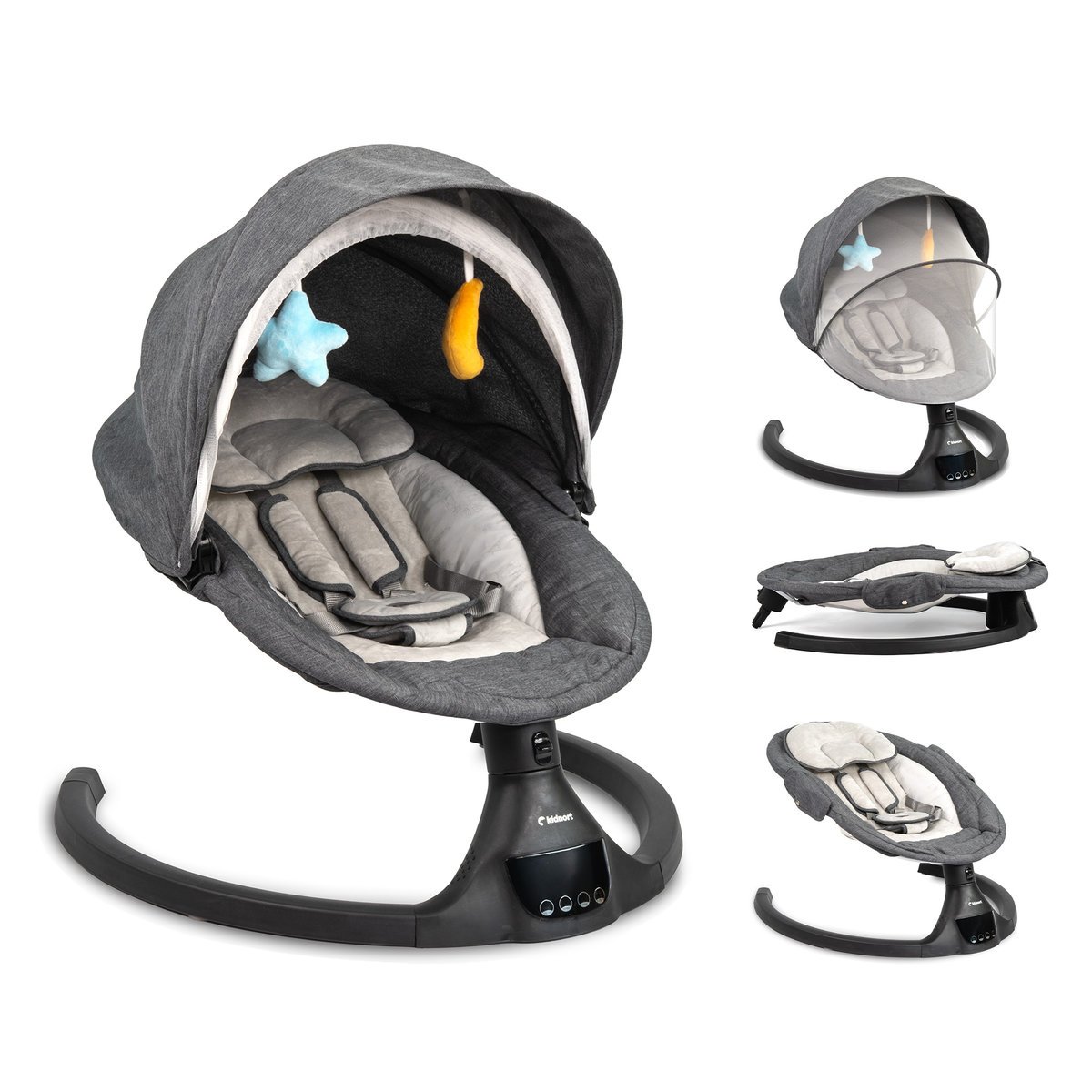 LEŻACZEK BUJACZEK ELEKTRYCZNY Svaie CZARNY KIDNORT - BLUETOOTH PILOT